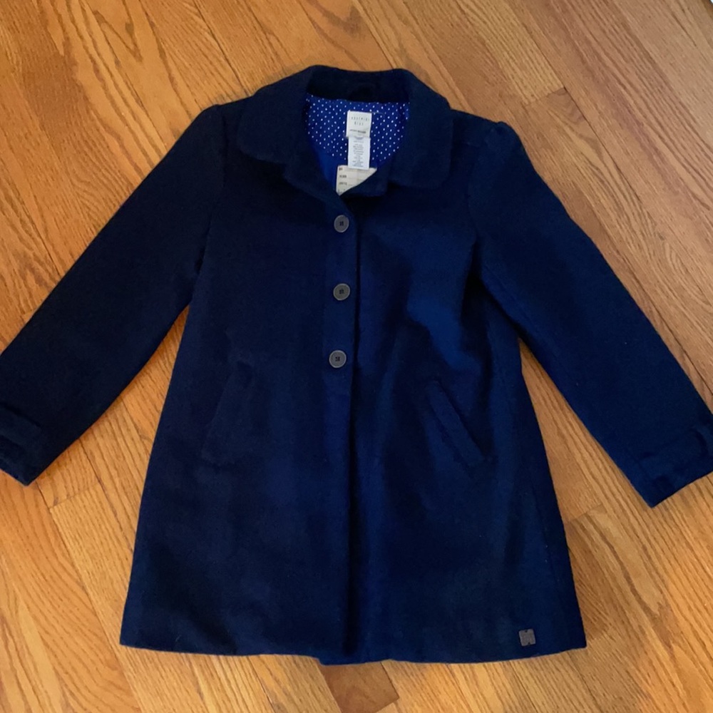 Carrement Beau Navy Wool Coat